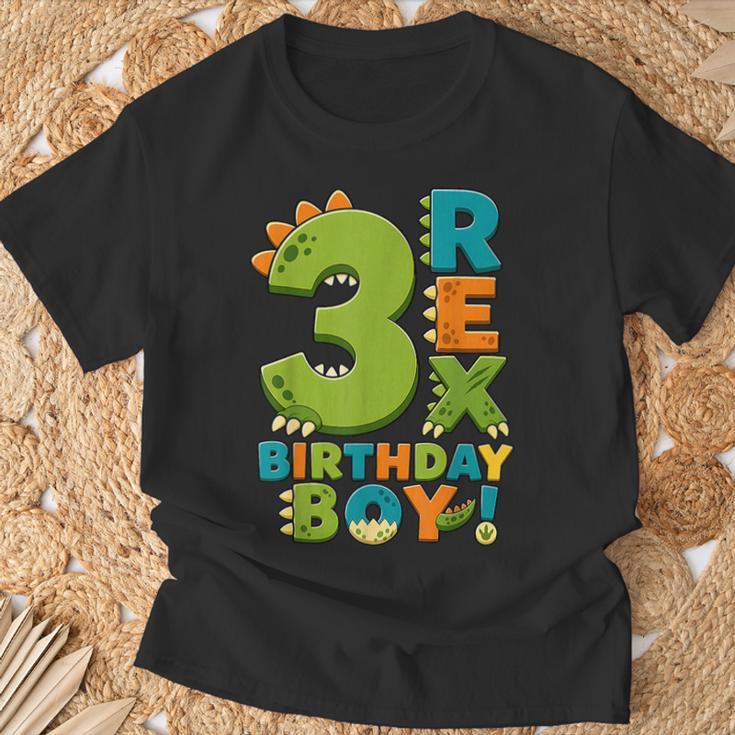 Rawr I'm 3 Three Rex Dinosaur 3Rd Birthday Boy Party Tシャツ 高齢者への贈り物