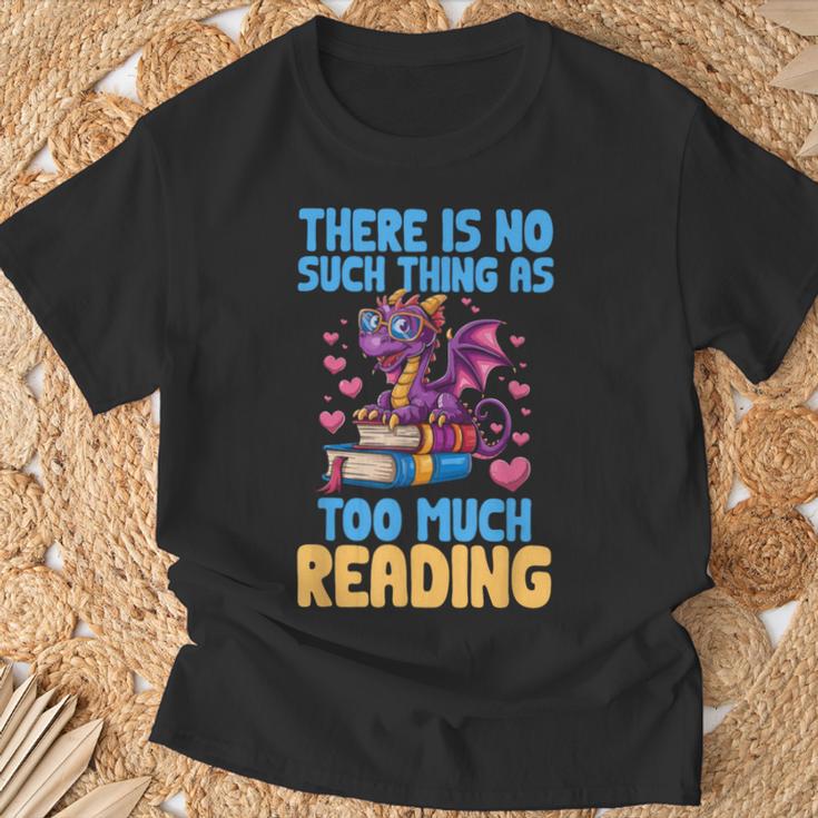 There Is No Such Thing As Too Much Reading Books Dragon T-Shirt Gifts for Old Men There Is No Such Thing As Too Much Reading Books Dragon T-Shirt Gifts for Old Men