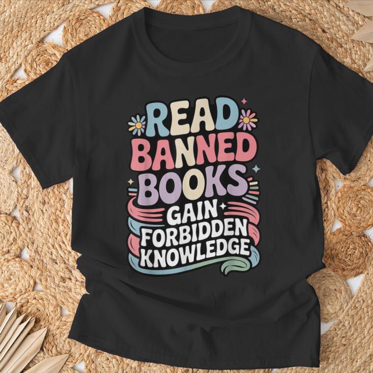 Read Banned Books Gain Forbidden Knowledge Book Enthusiasts T-Shirt Gifts for Old Men Read Banned Books Gain Forbidden Knowledge Book Enthusiasts T-Shirt Gifts for Old Men