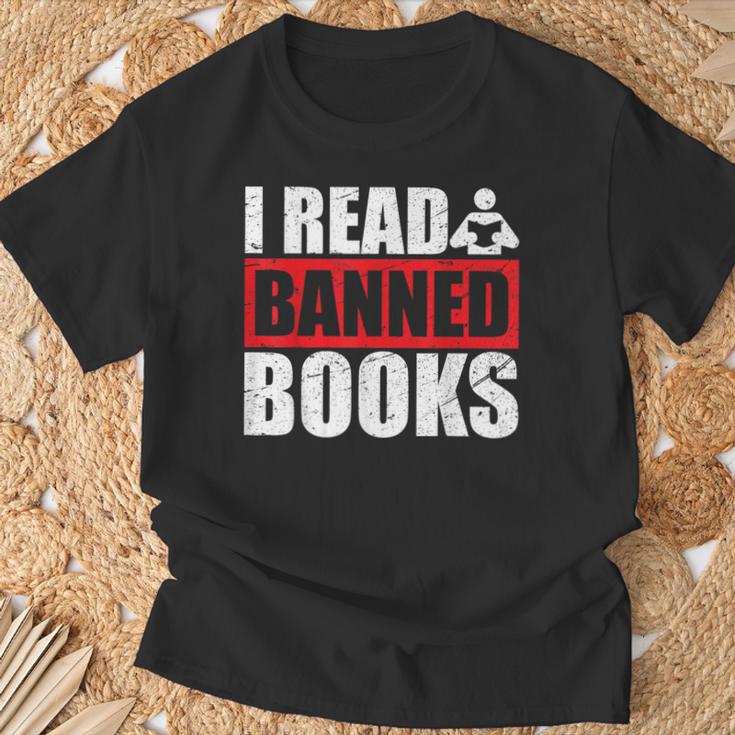 I Read Banned Books Readers Reading Sarcastic T-Shirt Gifts for Old Men