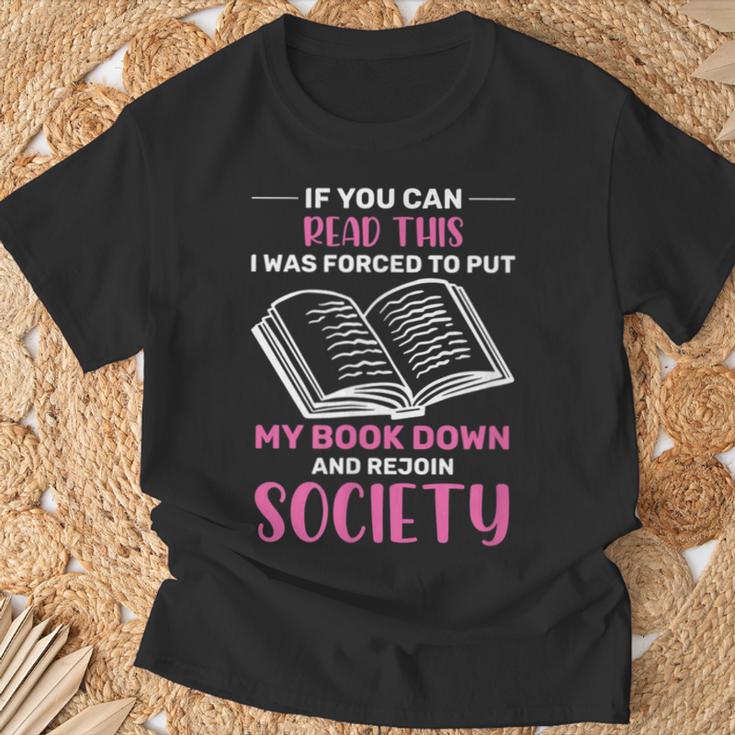 If You Can Read This Book Lovers Novel Reading T-Shirt Gifts for Old Men