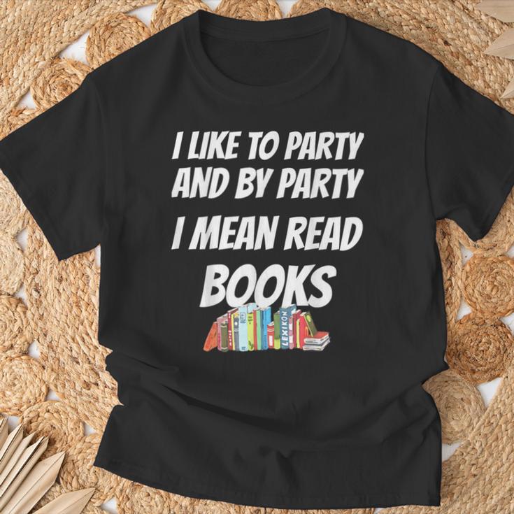 I Like To Read Books Book Lovers I Love To Read T-Shirt T-Shirt Gifts for Old Men