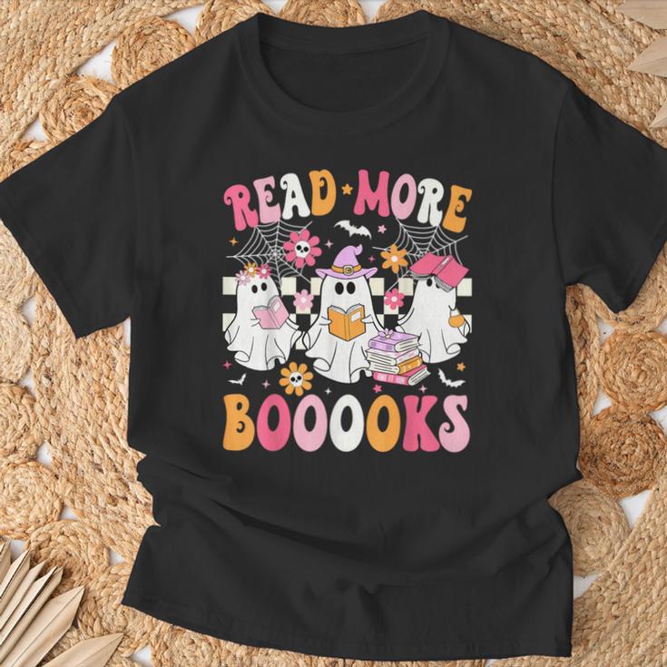Read More Books Ghosts Reading Book Teacher Halloween T-Shirt Gifts for Old Men Read More Books Ghosts Reading Book Teacher Halloween T-Shirt Gifts for Old Men