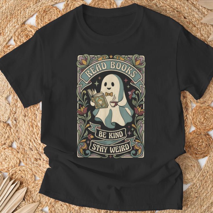 Read Books Be Kind Stay Weird Tarot Ghost Reading Coffee T-Shirt Gifts for Old Men Read Books Be Kind Stay Weird Tarot Ghost Reading Coffee T-Shirt Gifts for Old Men