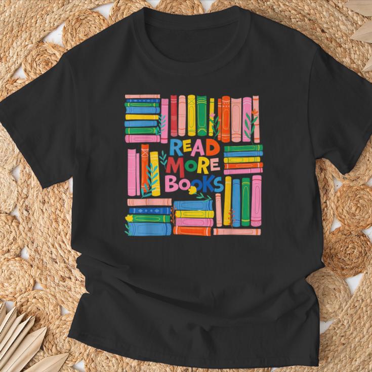Read More Books Library Reading Literature Book Lover Nerd T-Shirt Gifts for Old Men