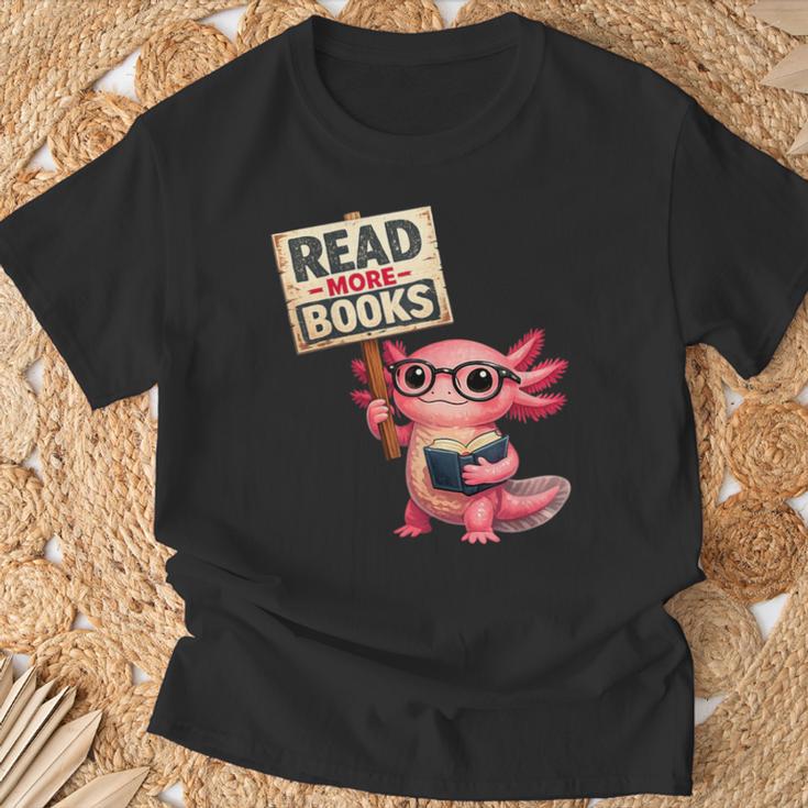 Read More Books Teacher Librarian Reading Women Men T-Shirt Gifts for Old Men
