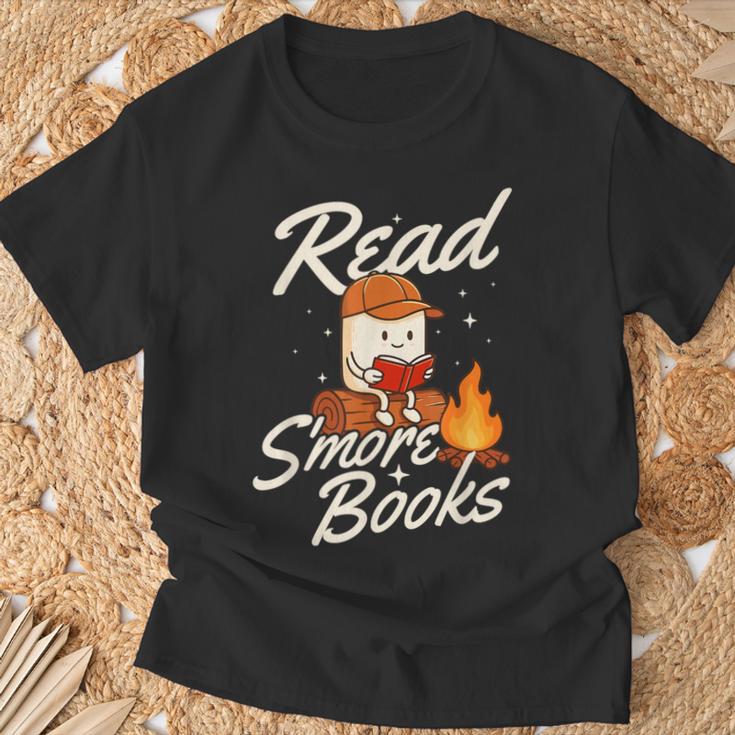 Read S'More Books Book Lover Reading Bookworm Reader T-Shirt Gifts for Old Men