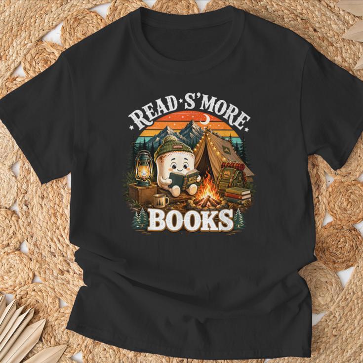 Read S'More Books Cute Campfire Reading Book Lovers Camping T-Shirt Gifts for Old Men