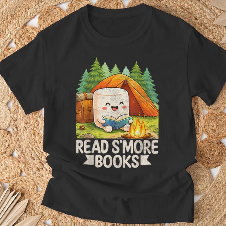 Read S'More Books Pun Camping Nature Lover T-Shirt Gifts for Old Men