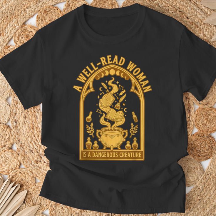 A Well Read Woman Is A Dangerous Creature Book Witch T-Shirt Gifts for Old Men A Well Read Woman Is A Dangerous Creature Book Witch T-Shirt Gifts for Old Men