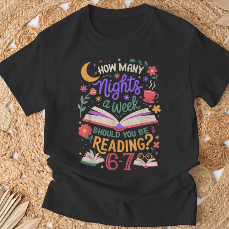 Reading 6 7 Meme Six Seven Cozy Book Lover Teacher T-Shirt Gifts for Old Men