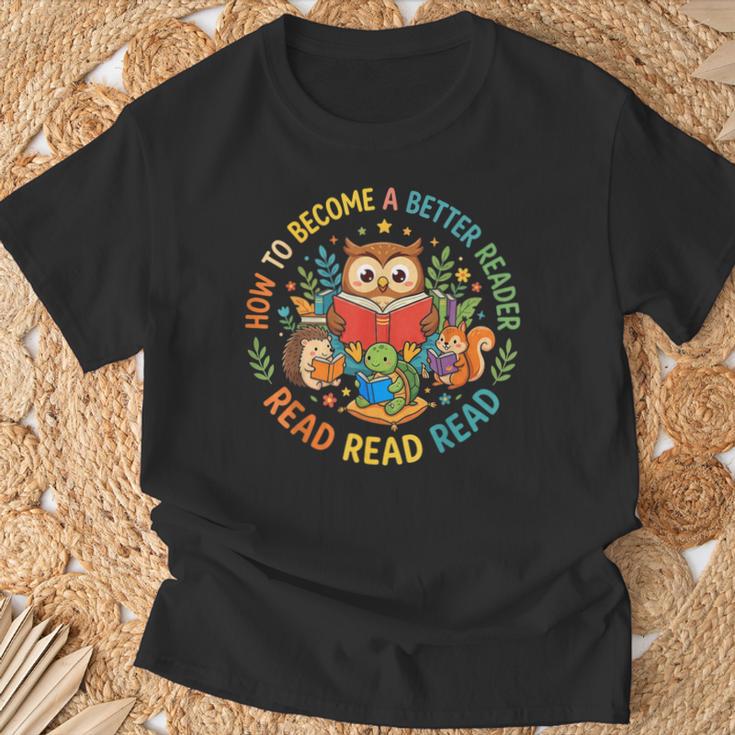 Reading Better Reader Read Book Lover Kids T-Shirt Gifts for Old Men