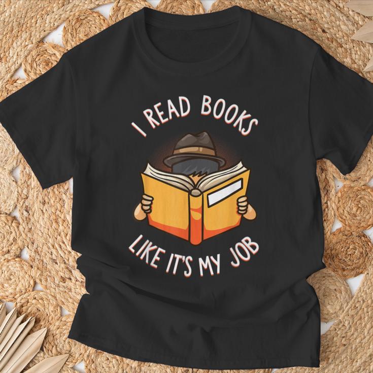 Reading Book Lover Librarian Bibliophile Teacher T-Shirt Gifts for Old Men