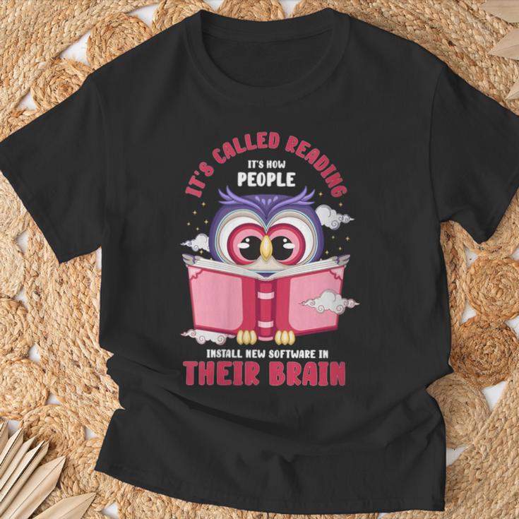 Reading Books Or It's Called Reading It's How People Install T-Shirt Gifts for Old Men