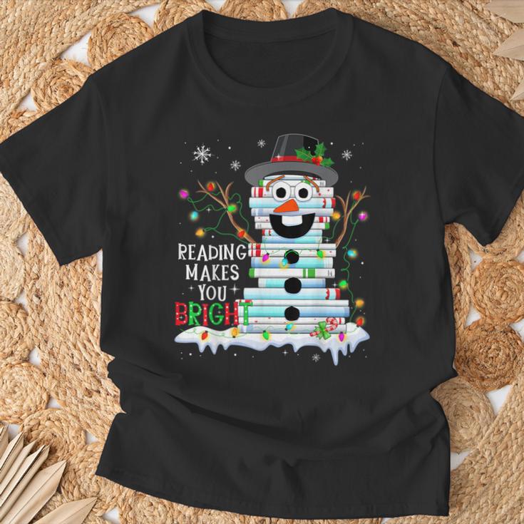 Reading Make You Bright Reader Book Lover Bookworm Christmas T-Shirt Gifts for Old Men Reading Make You Bright Reader Book Lover Bookworm Christmas T-Shirt Gifts for Old Men