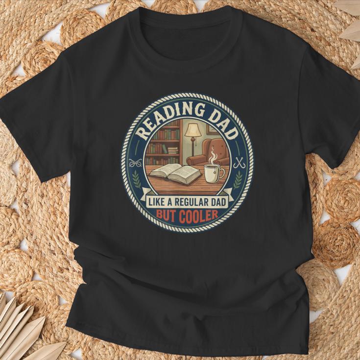 Reading Dad Books Coffee Library Relax Hobby Father's Day T-Shirt Gifts for Old Men