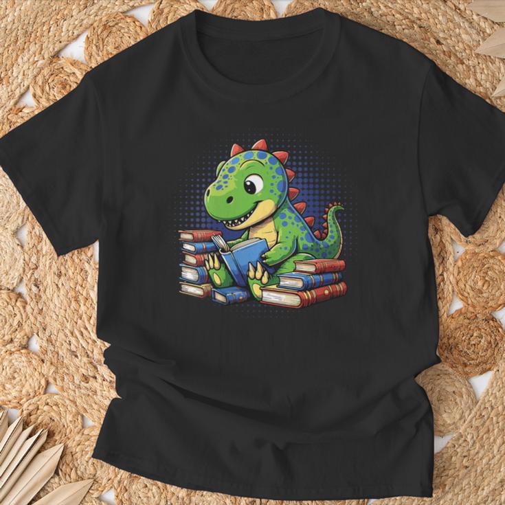 Reading Dinosaur Book Lover Cute Dino Reading T-Shirt Gifts for Old Men Reading Dinosaur Book Lover Cute Dino Reading T-Shirt Gifts for Old Men