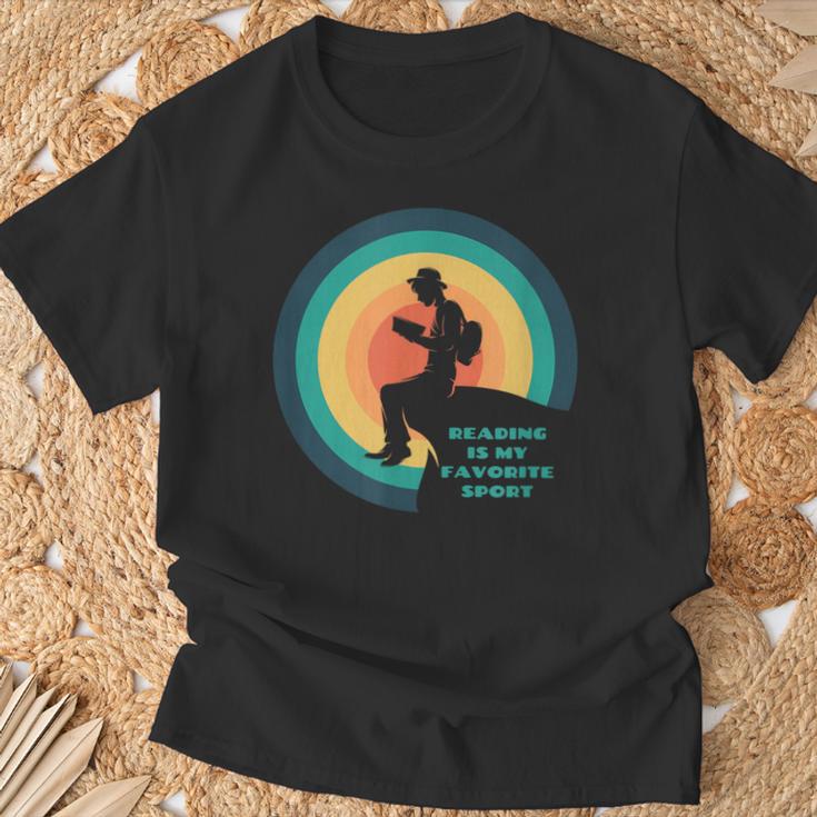 READING IS MY FAVORITE SPORT FUN BOOK LOVER T-Shirt Gifts for Old Men
