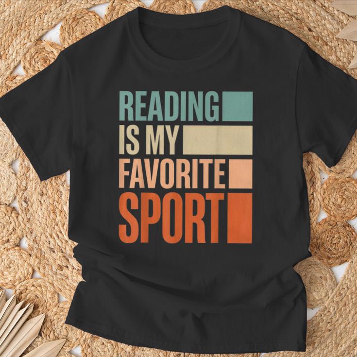 Reading Is My Favorite Sport Reader Book Worm T-Shirt Gifts for Old Men