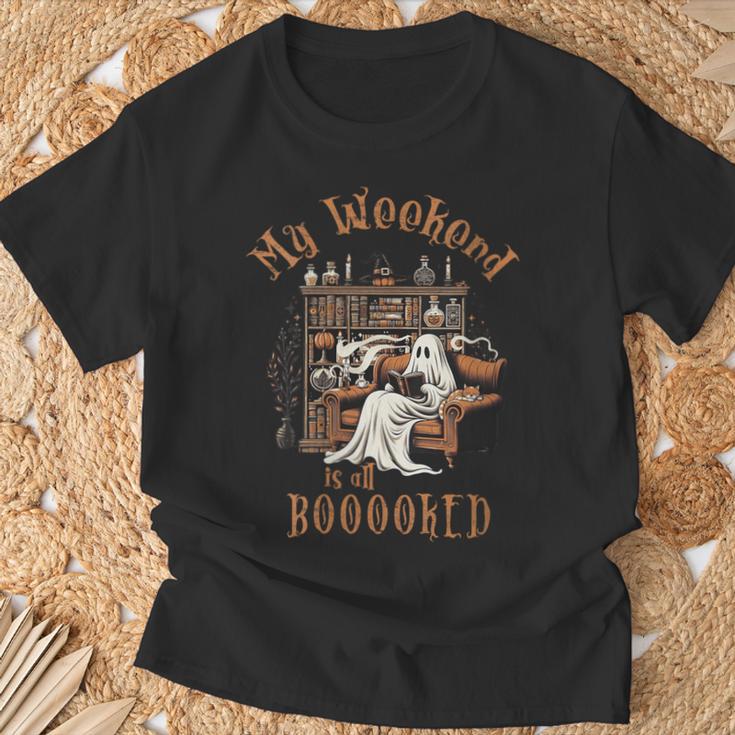 Reading Ghost Halloween Library Weekend Book Lovers Women T-Shirt Gifts for Old Men