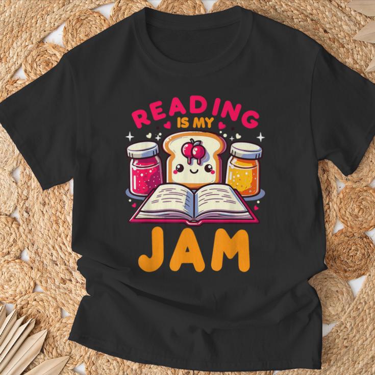 Reading Is My Jam Book Lover Kids Teacher T-Shirt Gifts for Old Men