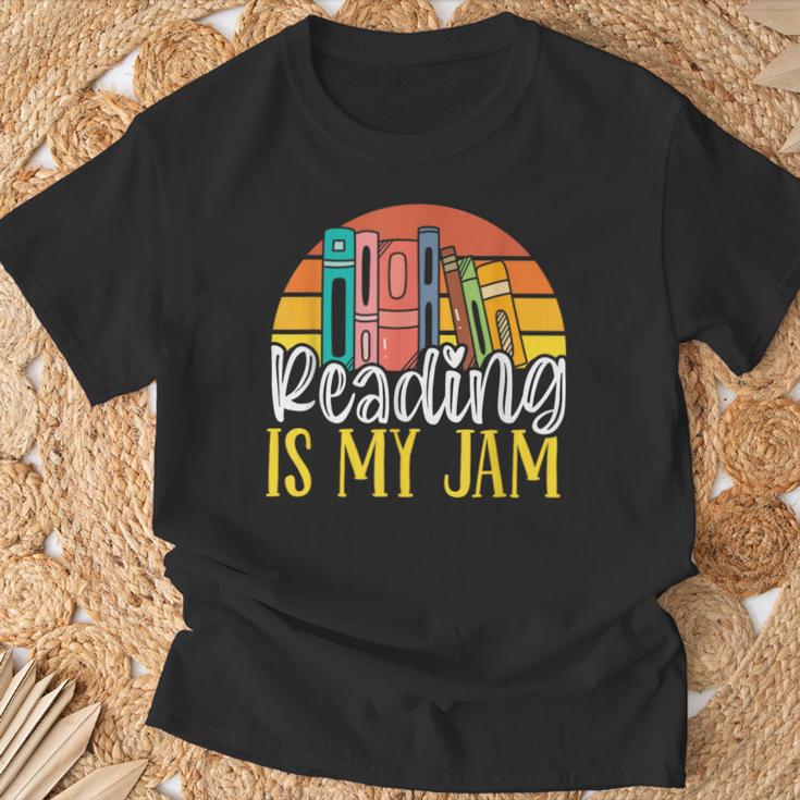 Reading Is My Jam Bookworm Book Reading T-Shirt Gifts for Old Men