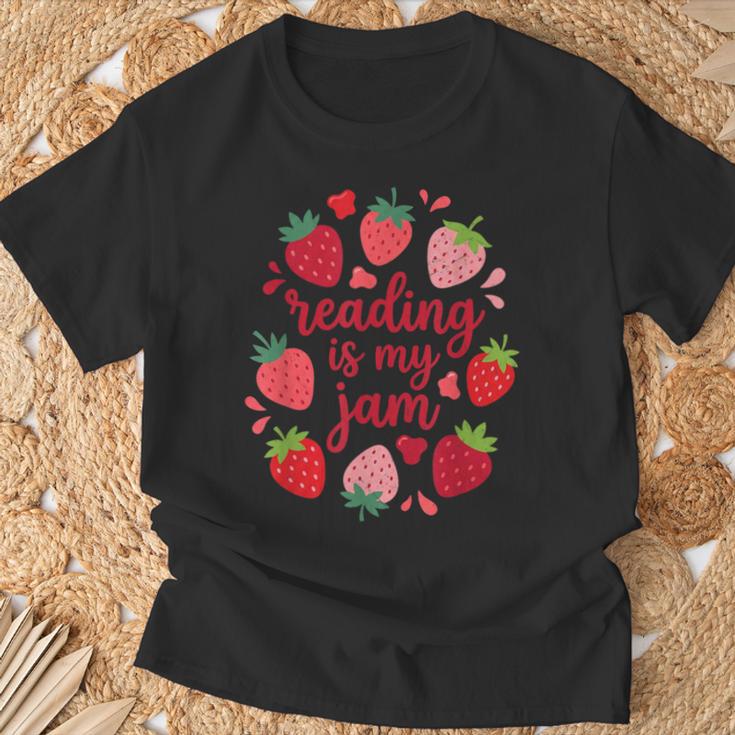 Reading Is My Jam I Love To Read Books Lover Girl T-Shirt Gifts for Old Men