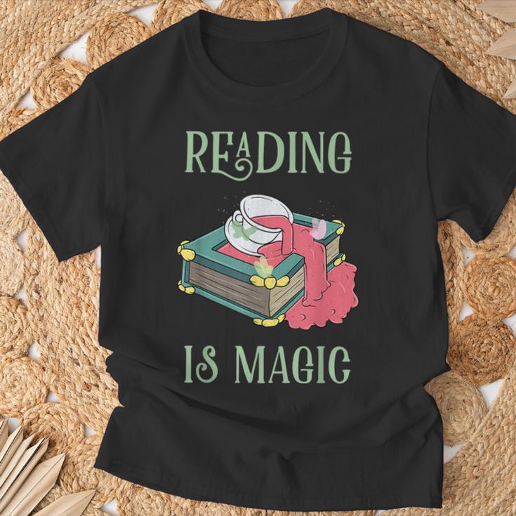 Reading Is Magic Book Reader T-Shirt Gifts for Old Men