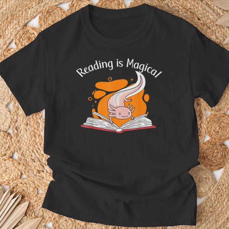 Reading Is Magical Book Lover & Axolotl T-Shirt Gifts for Old Men Reading Is Magical Book Lover & Axolotl T-Shirt Gifts for Old Men
