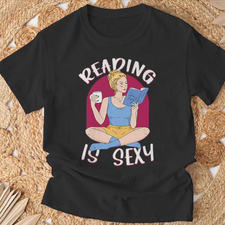 Reading Is Sexy Book Lover Fun Literary T-Shirt Gifts for Old Men
