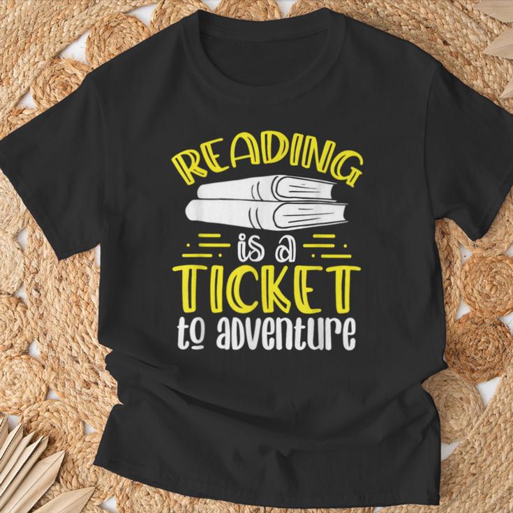 Reading Is A Ticket To Adventure Bookworm Book Reading T-Shirt Gifts for Old Men Reading Is A Ticket To Adventure Bookworm Book Reading T-Shirt Gifts for Old Men