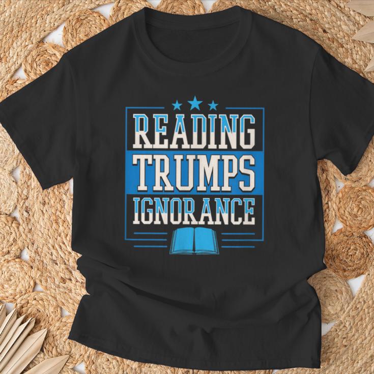 Reading Trumps Ignorance Democrat Book Reading Literary T-Shirt Gifts for Old Men Reading Trumps Ignorance Democrat Book Reading Literary T-Shirt Gifts for Old Men