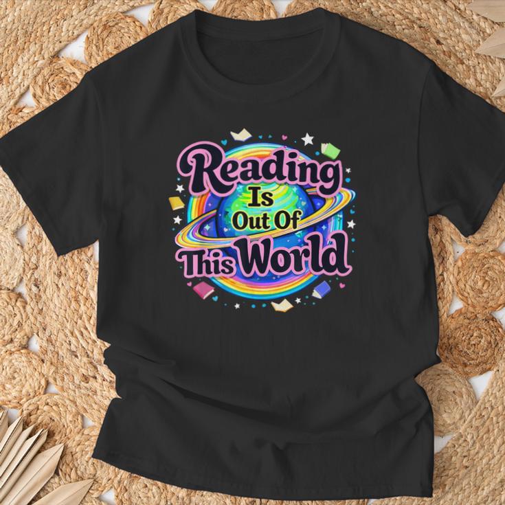 Reading Is Out Of This World Space Books Lover Kid Boy T-Shirt Gifts for Old Men
