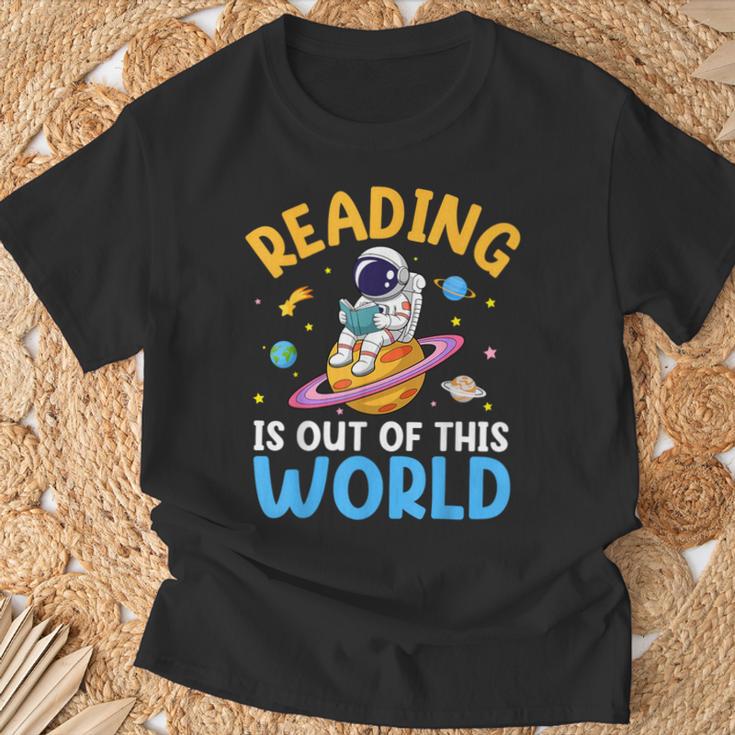 Reading Is Out Of This World Space Read Books Lover T-Shirt Gifts for Old Men