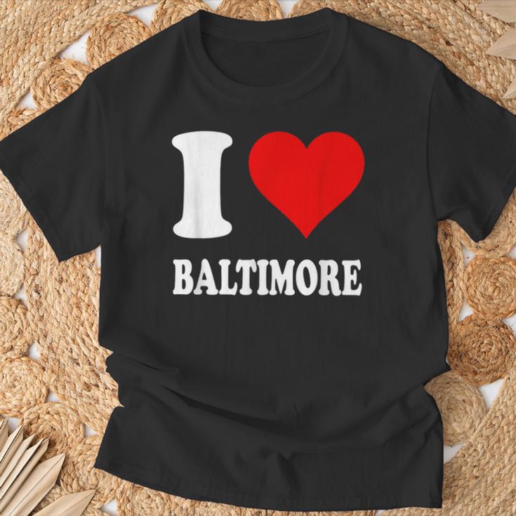 Red Heart I Love Baltimore Tシャツ 高齢者への贈り物