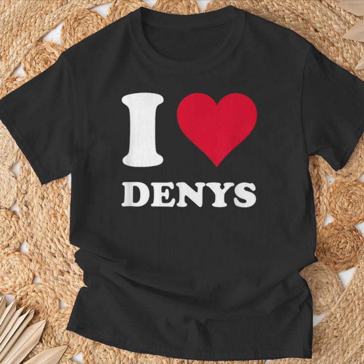 Red Heart I Love Denys Tシャツ 高齢者への贈り物