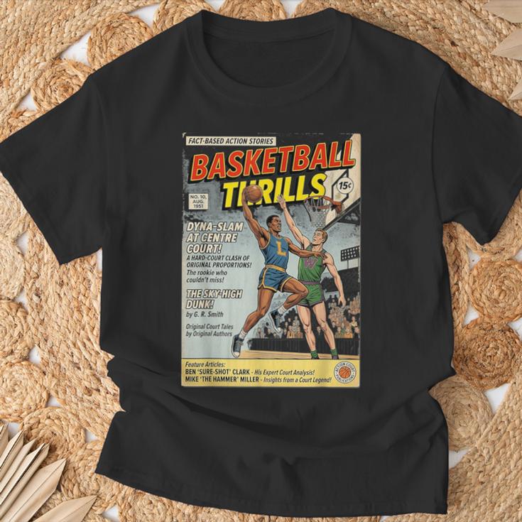 Retro Basketball Player Comic Book Style Dunker Graphic T-Shirt Gifts for Old Men Retro Basketball Player Comic Book Style Dunker Graphic T-Shirt Gifts for Old Men