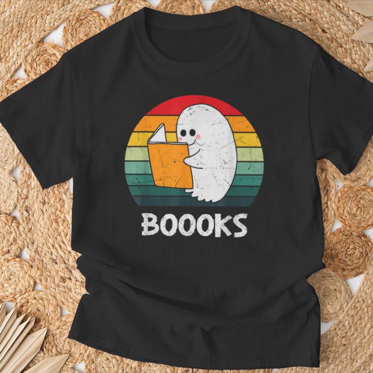 Retro Book Ghost Reading Halloween Teacher Men Women T-Shirt Gifts for Old Men Retro Book Ghost Reading Halloween Teacher Men Women T-Shirt Gifts for Old Men