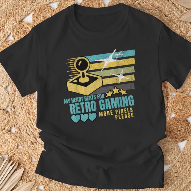 Retro Gamingideojuegosintage 8-Bit Gamer Camiseta unisex Regalos para ancianos