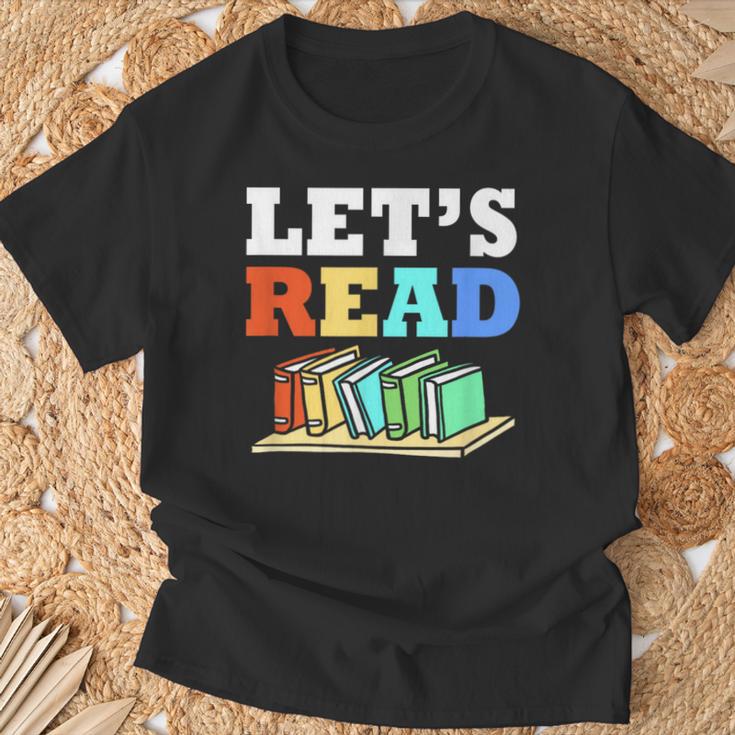 Retro Reading Teacher Book Lover Let's Read T-Shirt Gifts for Old Men Retro Reading Teacher Book Lover Let's Read T-Shirt Gifts for Old Men