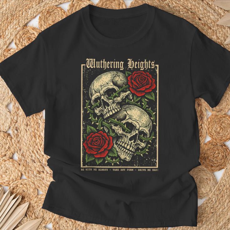 Retro Wuthering Heights Gothic Book Lover Classic Literature T-Shirt Gifts for Old Men
