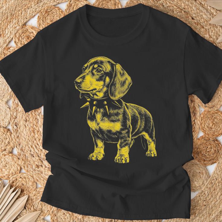 Rocker ダックスフント パンク メタル ロックンロール ミュージック ドッグ Tシャツ 高齢者への贈り物