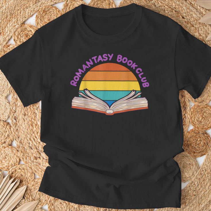 Romantasy Book Club Novel Reading Club Bibliophiles Fiction T-Shirt Gifts for Old Men
