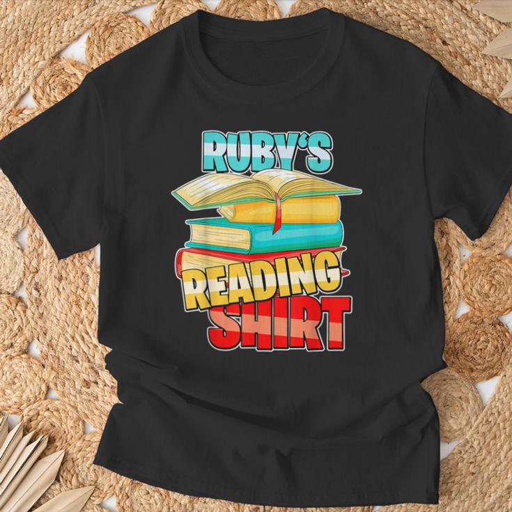 Ruby's Reading Shirt Personalized Book Reading T-Shirt Gifts for Old Men