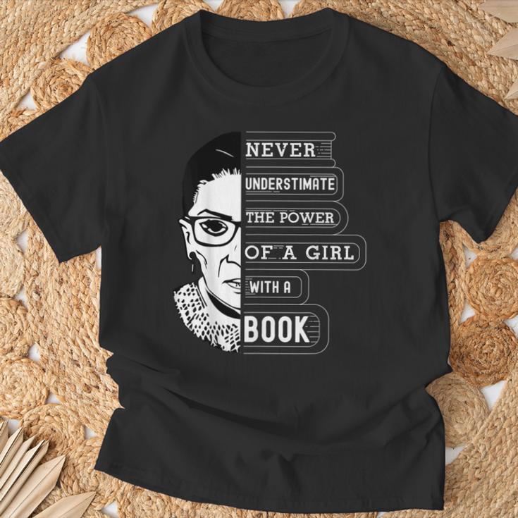 Ruth Bader Ginsburg Shirt Girl With A Book Political Resist T-Shirt Gifts for Old Men Ruth Bader Ginsburg Shirt Girl With A Book Political Resist T-Shirt Gifts for Old Men