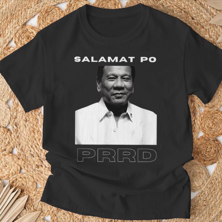 Salamat Po Prrd ありがとう社長ドゥテルテ・ピノイピネー Tシャツ 高齢者への贈り物