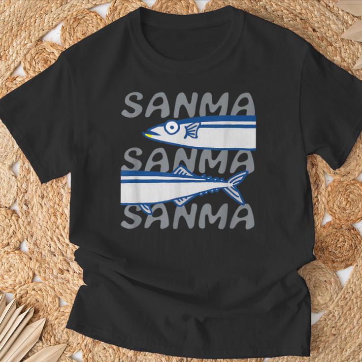 Sanma おさかなシリーズ① さんま サンマ 秋刀魚 秋の味覚 福島 いわき 常磐もの メンズ レディース キッズ Tシャツ 高齢者への贈り物