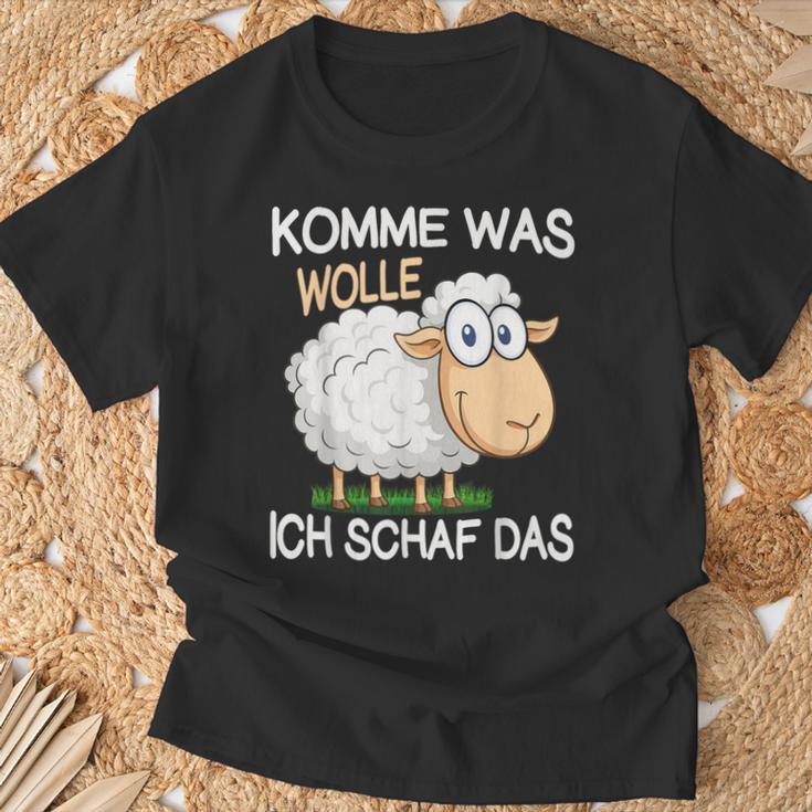 Schäfer Komme Was Wolle Ichchaf Das Lustigeschaf T-Shirt Geschenke für alte Männer