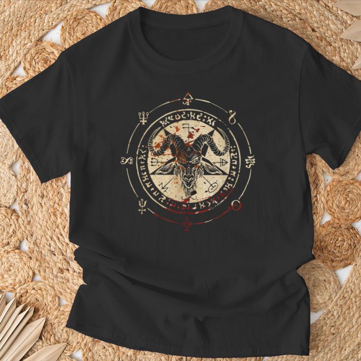 Seal Of Baphomet Occult Pentagram Goatatanic Occult Tシャツ 高齢者への贈り物