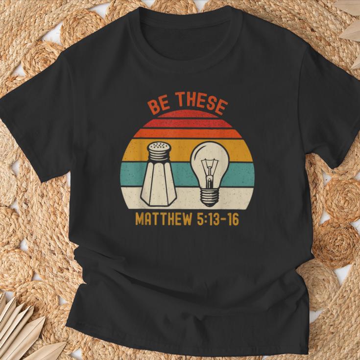 Be Thesealt Light キリスト教信仰聖書の言葉 Tシャツ 高齢者への贈り物